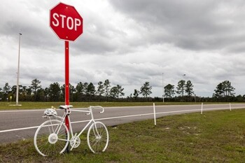 Ghost Bike Memorial on Long Island